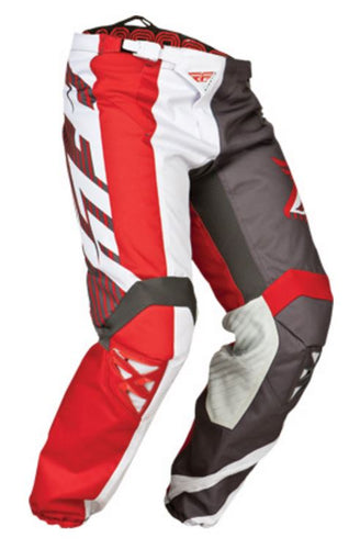 Fly Racing Kinetic Division Motorcycle Pants - Red / Grey / White Size 30