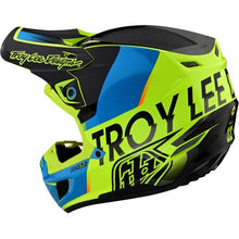 New Troy Lee Designs SE5 Motocross / Dirt Bike Helmet, Blue / Hi-Vis Yellow, 2XL