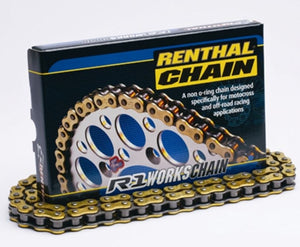 Renthal R1 Works 420 Motocross Chain, 120 Links, Non O-ring Motorcycle Chain