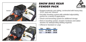 SPG Snow Bike Rear Fender Pack, Standard Size Rear Fender Bag For Dirt Bikes