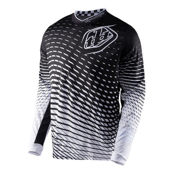 TLD GP Lightweight Jersey, Tremor, Black And White, Small, Sm,
